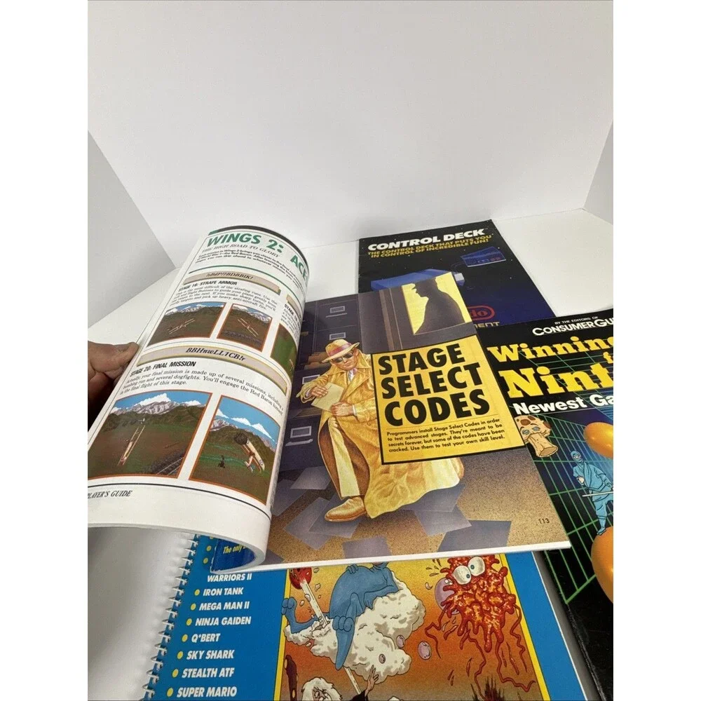 1991 Nintendo Nes Game Atlas Player's Guide All Pages VG + 4 Nintendo Books